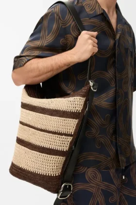 Loop Bucket van raffia
