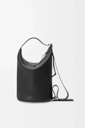 Loop Bucket van soepel generfd kalfsleer