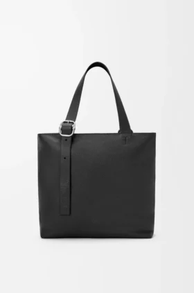 Loop Zipped Tote bag van soepel generfd kalfsleer