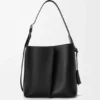 Medium Bilbao-bucket in glad kalfsleer