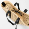 Medium Braid Manden van Iraca-palm en kalfsleer