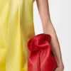 Medium Flamenco-clutch met spiraalversiering van nappa-kalfsleer