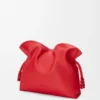 Medium Flamenco-clutch met spiraalversiering van nappa-kalfsleer