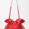 Medium Flamenco-clutch met spiraalversiering van nappa-kalfsleer