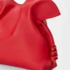 Medium Flamenco-clutch met spiraalversiering van nappa-kalfsleer