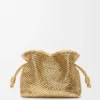 Medium Flamenco-clutch van gelamineerd lamsleer