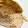 Medium Flamenco-clutch van gelamineerd lamsleer
