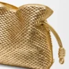 Medium Flamenco-clutch van gelamineerd lamsleer