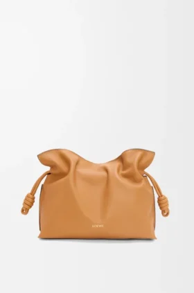 Medium Flamenco-clutch van nappa-kalfsleer