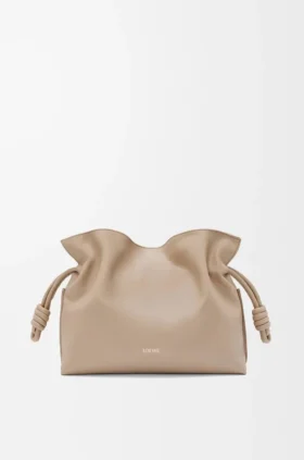 Medium Flamenco-clutch van nappa-kalfsleer