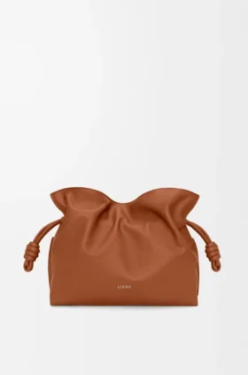 Medium Flamenco-clutch van nappa-kalfsleer