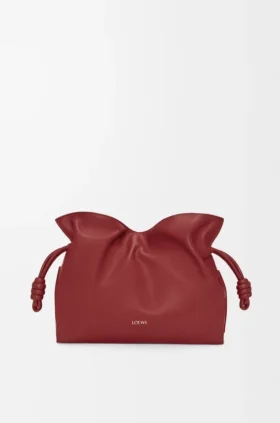Medium Flamenco-clutch van nappa-kalfsleer
