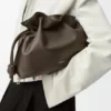 Medium Flamenco-clutch van nappa-kalfsleer