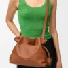 Medium Flamenco-clutch van nappa-kalfsleer