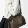 Medium Flamenco-clutch van nappa-kalfsleer