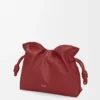 Medium Flamenco-clutch van nappa-kalfsleer