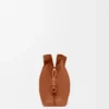 Medium Flamenco-clutch van nappa-kalfsleer