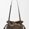 Medium Flamenco-clutch van nappa-kalfsleer