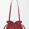 Medium Flamenco-clutch van nappa-kalfsleer