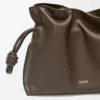 Medium Flamenco-clutch van nappa-kalfsleer