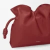 Medium Flamenco-clutch van nappa-kalfsleer