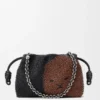 Medium Flamenco Purse met leeuwenkralen van canvas met kralen en kalfsleer Medium Flamenco Purse met leeuwenkralen van canvas met kralen en kalfsleer