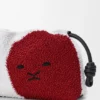 Medium Flamenco Purse met leeuwenkralen van canvas met kralen en kalfsleer