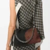 Medium Flamenco Purse met leeuwenkralen van canvas met kralen en kalfsleer Medium Flamenco Purse met leeuwenkralen van canvas met kralen en kalfsleer