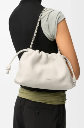 Medium Flamenco Purse van fijnkorrelig kalfsleer