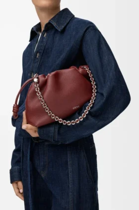 Medium Flamenco Purse van fijnkorrelig kalfsleer
