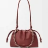Medium Flamenco Purse van fijnkorrelig kalfsleer
