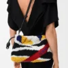 Medium Flamenco Purse van geborduurd nappa