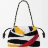 Medium Flamenco Purse van geborduurd nappa