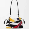 Medium Flamenco Purse van geborduurd nappa