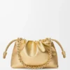 Medium Flamenco Purse van gelamineerd lamsleer
