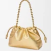 Medium Flamenco Purse van gelamineerd lamsleer