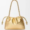Medium Flamenco Purse van gelamineerd lamsleer