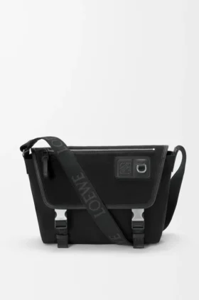 Medium Flex Messenger van canvas en suède