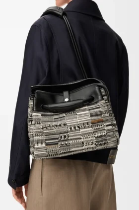 Medium Madrid-tas van geweven textiel