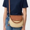 Medium Pescador-tas van raffia en kalfsleer Medium Pescador-tas van raffia en kalfsleer
