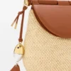 Medium Pescador-tas van raffia en kalfsleer Medium Pescador-tas van raffia en kalfsleer