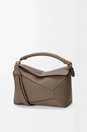 Medium Puzzle Edge-tas van zacht generfd kalfsleer