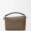 Medium Puzzle Edge-tas van zacht generfd kalfsleer Medium Puzzle Edge-tas van zacht generfd kalfsleer
