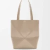 Medium Puzzle Fold Tote bag in glanzendes Kalfsleer Medium Puzzle Fold Tote bag in glanzendes Kalfsleer