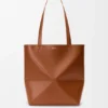 Medium Puzzle Fold Tote bag in glanzendes Kalfsleer Medium Puzzle Fold Tote bag in glanzendes Kalfsleer