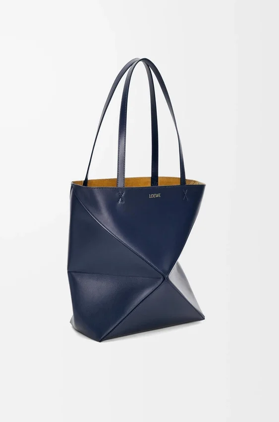 Medium Puzzle Fold Tote bag in glanzendes Kalfsleer Medium Puzzle Fold Tote bag in glanzendes Kalfsleer