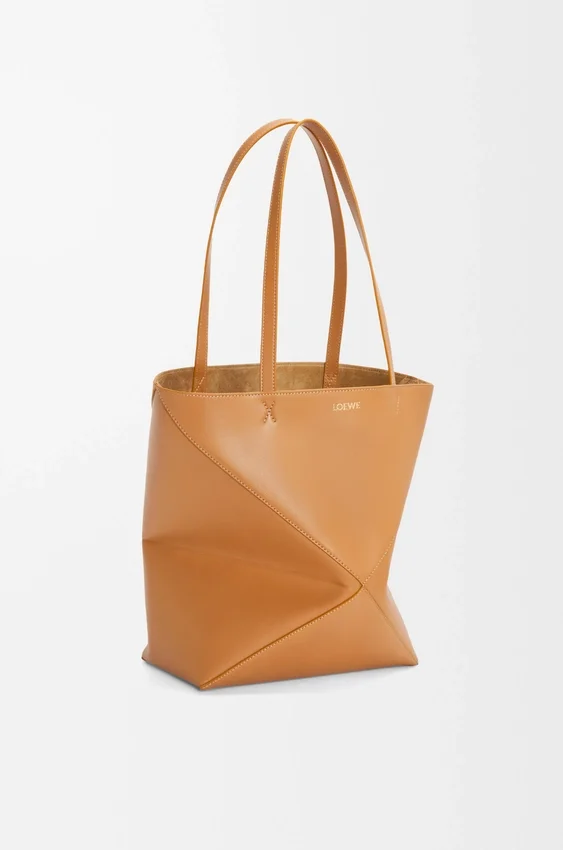 Medium Puzzle Fold Tote bag in glanzendes Kalfsleer Medium Puzzle Fold Tote bag in glanzendes Kalfsleer