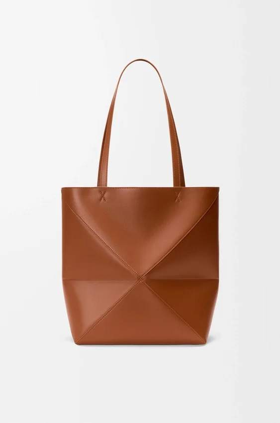 Medium Puzzle Fold Tote bag in glanzendes Kalfsleer Medium Puzzle Fold Tote bag in glanzendes Kalfsleer
