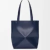 Medium Puzzle Fold Tote bag in glanzendes Kalfsleer Medium Puzzle Fold Tote bag in glanzendes Kalfsleer