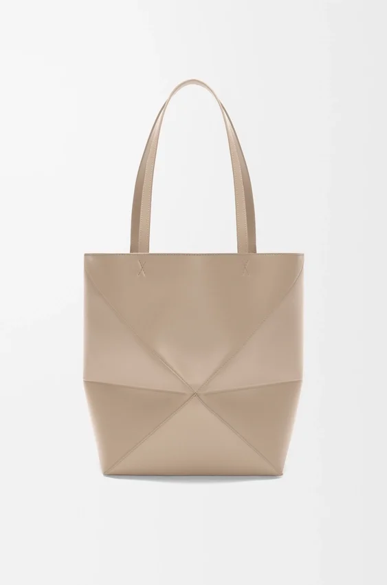 Medium Puzzle Fold Tote bag in glanzendes Kalfsleer Medium Puzzle Fold Tote bag in glanzendes Kalfsleer